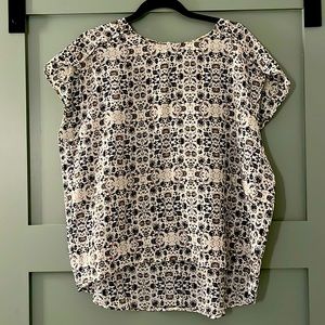 Club Monaco boxy silk shirt